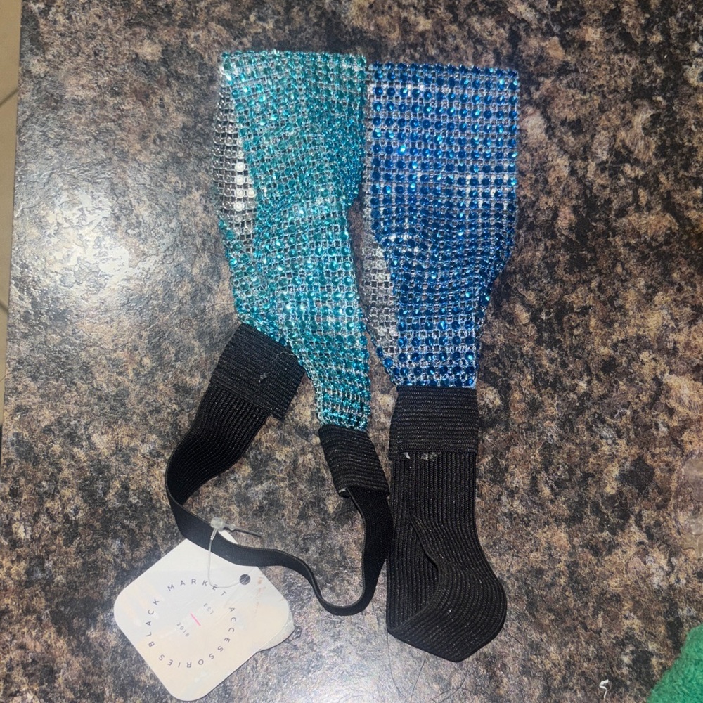 Blue and Teal Rhinestone Hair Accessory